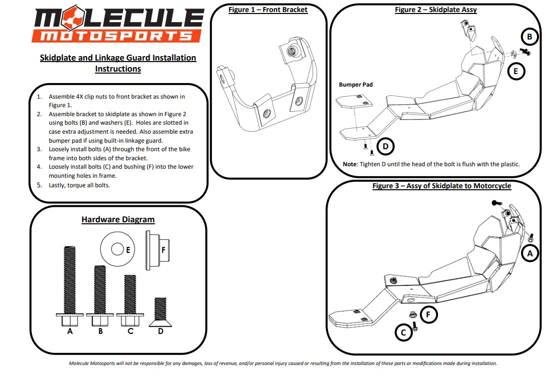 Molecule Ultimate UHMW Plate KTM EXCf 450/500 2024