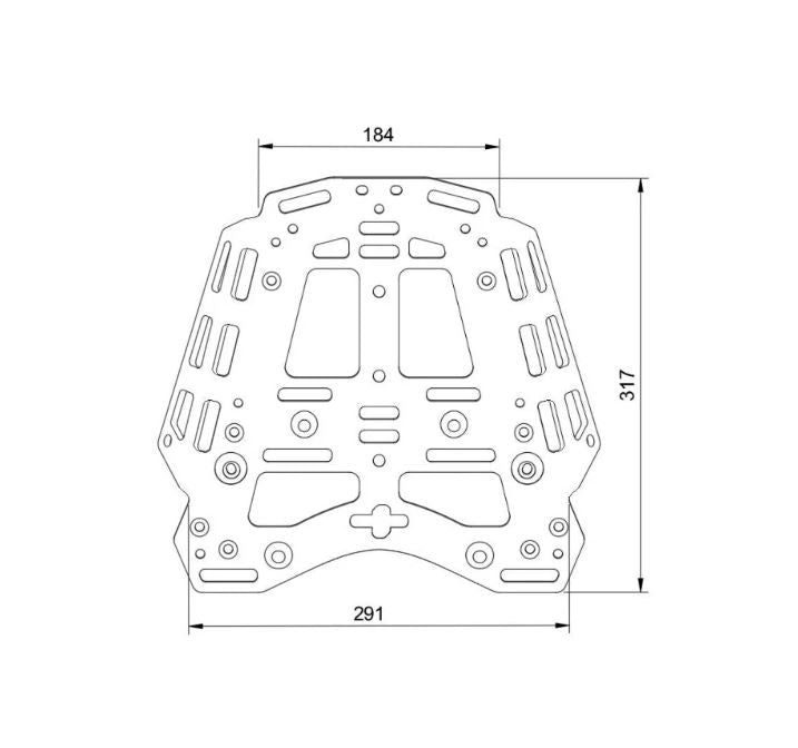 Perun Moto KTM 1X90 Billet rack - Large (2013-2020)