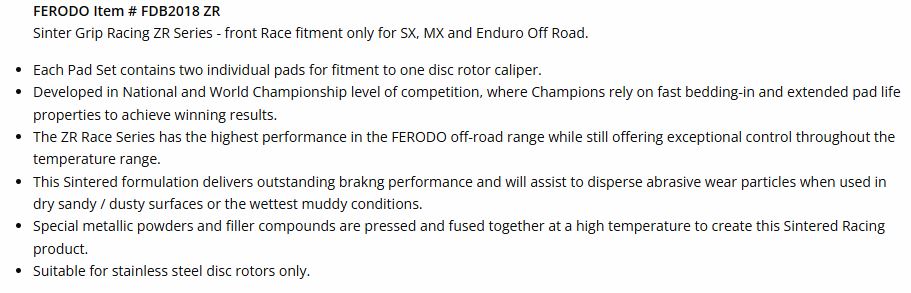 FERODO BRAKE DISC PAD SET