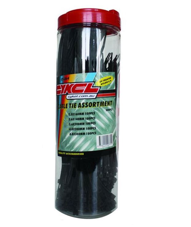 CPR CABLE TIE KIT ASSORTED 500PCS