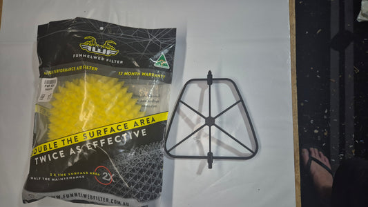 No Mesh Air filter cage and Funnelweb filter kit to suit Yamaha YZ250 & YZ/WR450 2023-2025