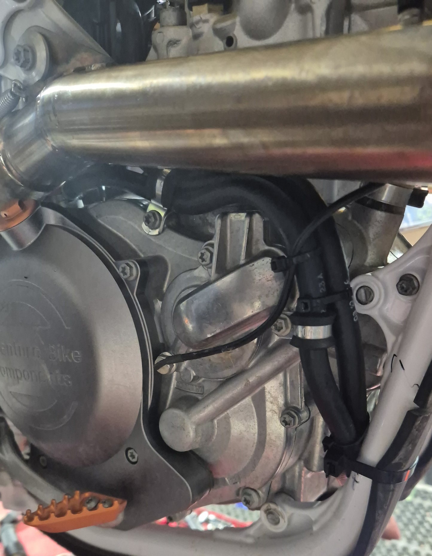 Remote mounted oil filter and Larger clutch cover kit