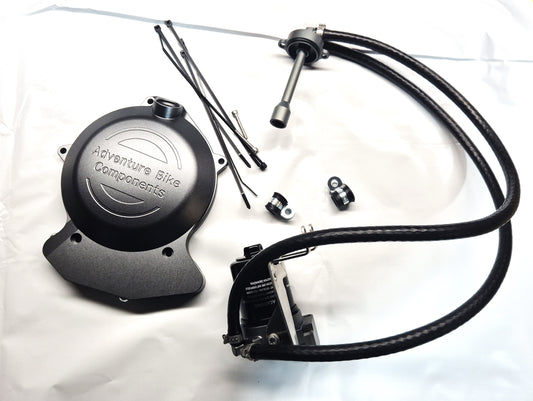 Remote mounted oil filter and Larger clutch cover kit