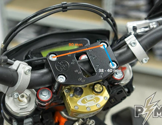 Perun Moto UPPER HANDLEBAR CLAMP 38/40X90 AMPS (suits most GPS mounts)