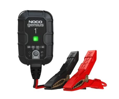 NOCO GENIUS 1 BATTERY CHARGER FOR LEAD ACID 6 & 12V AND 12.8V LITHIUM BATTERIES