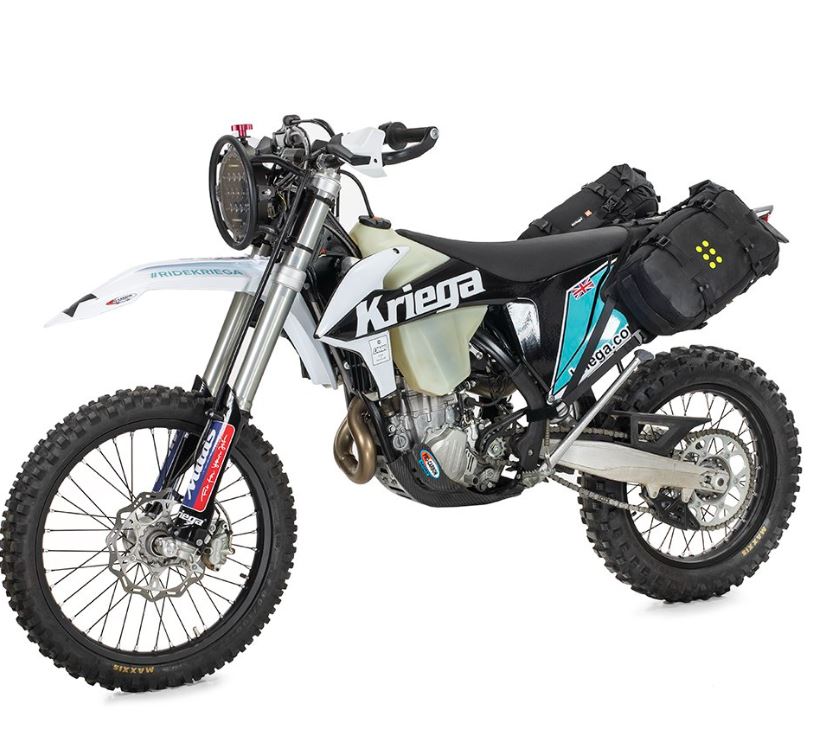 Kriega OS-BASE and Bags to suit Dirt bike Kit