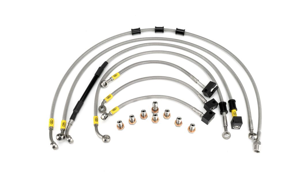 Yamaha Tenere 700 ABS 2019-2024 Flexible ABS Replacement Brake Lines HEL Stainless Steel Braided