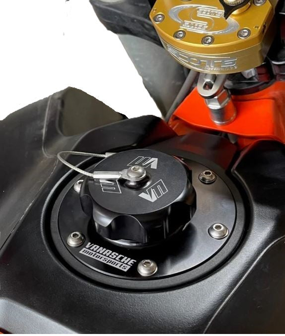 Vanasche Motorsports Aluminium fuel tank filler neck and cap suits KTM790/890 adv