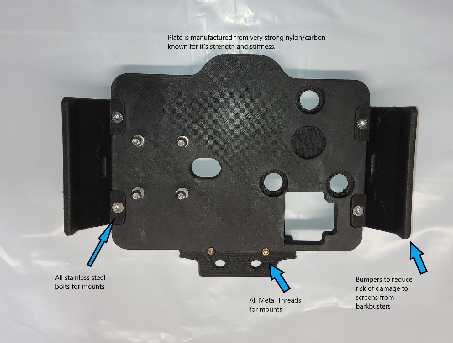 Yamaha Tenere T700 & World Raid GPS Dash Mounting Plate Kit (with Billet dash panel)