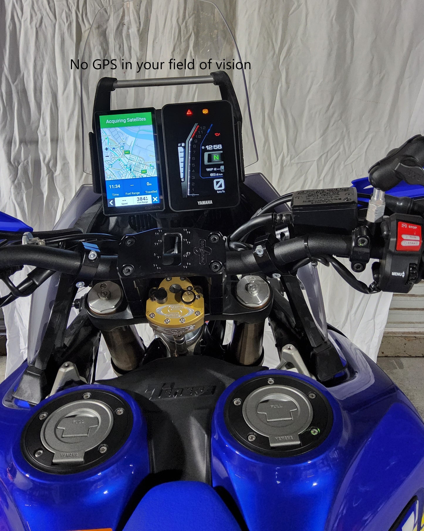 Yamaha Tenere T700 & World Raid GPS Dash Mounting Plate Kit (with Billet dash panel)