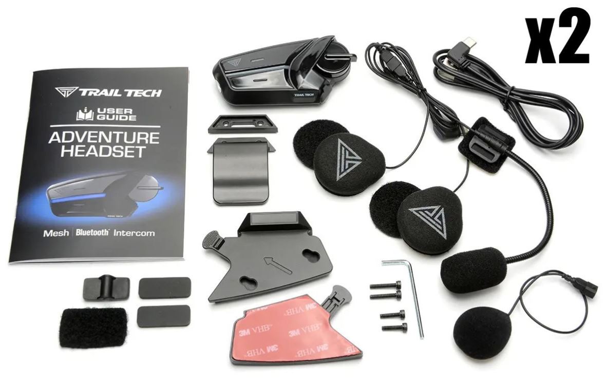 TRAIL TECH ADVENTURE HEADSET BLUETOOTH MESH 3.0 DUAL KIT