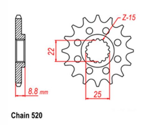 FRONT SPROCKET - STEEL