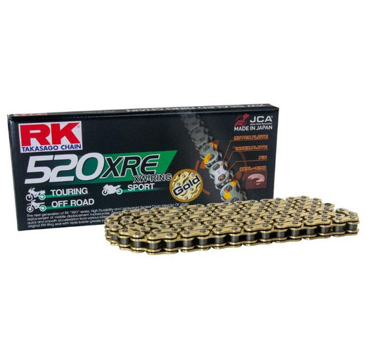 RK CHAIN 520XRE - 120 LINK Gold