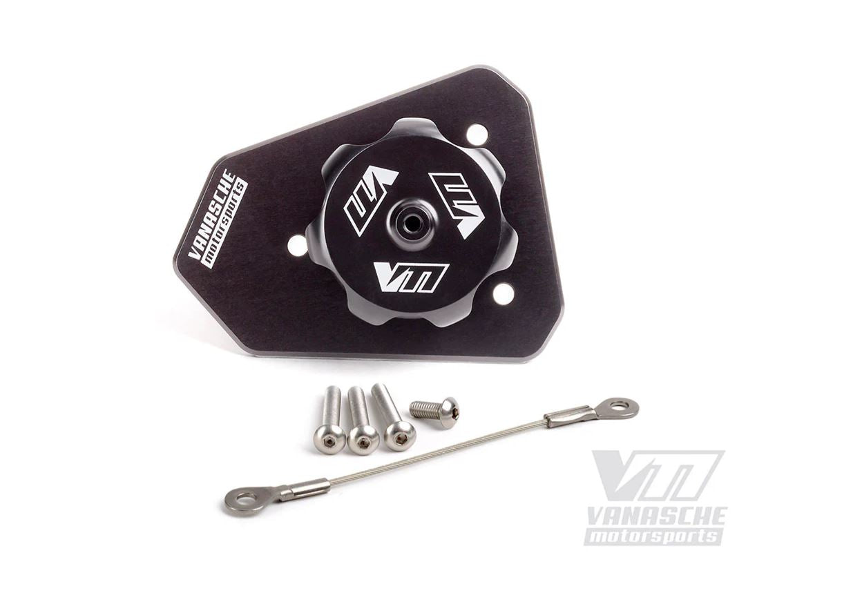 Vanasche Motorsports 2019 KTM 690 fuel filler neck CNC (Black or Orange)