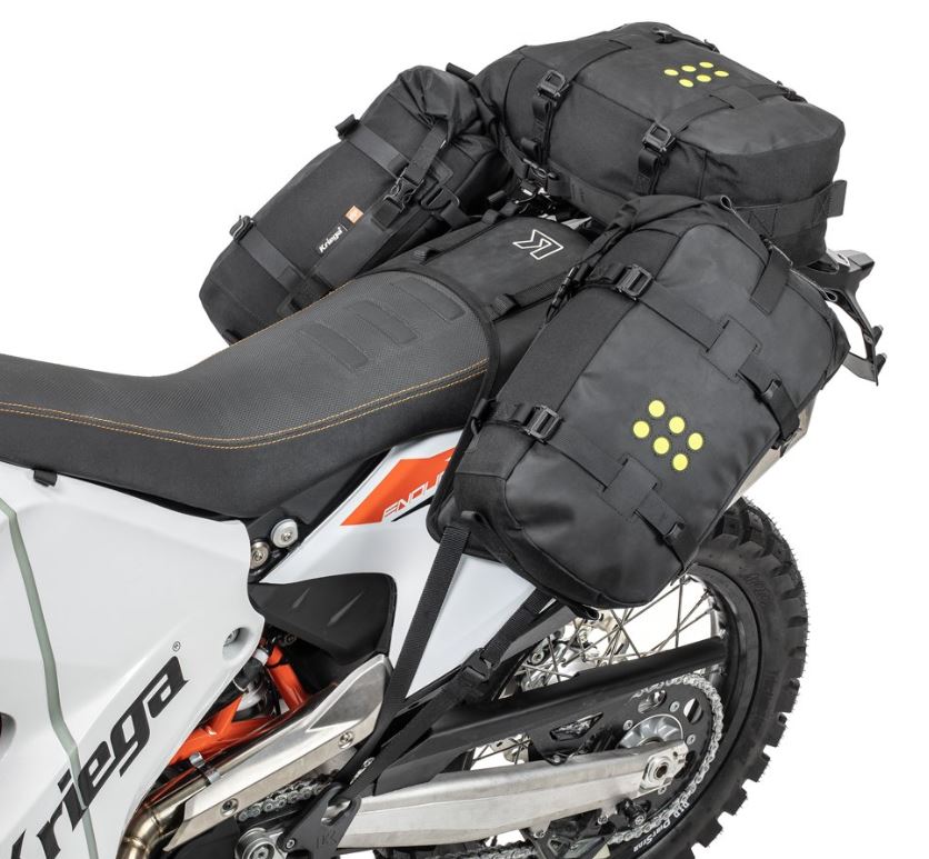 Kriega OS-BASE and Bags to suit KTM 690 + HUSQVARNA 701 + GASGAS 700