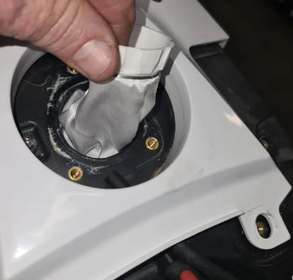 Fuel filler filter sock suits Husqvarna 701 and KTM690 standard fuel cap