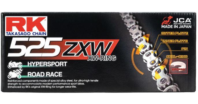 RK CHAIN 525ZXW-124 link Natural