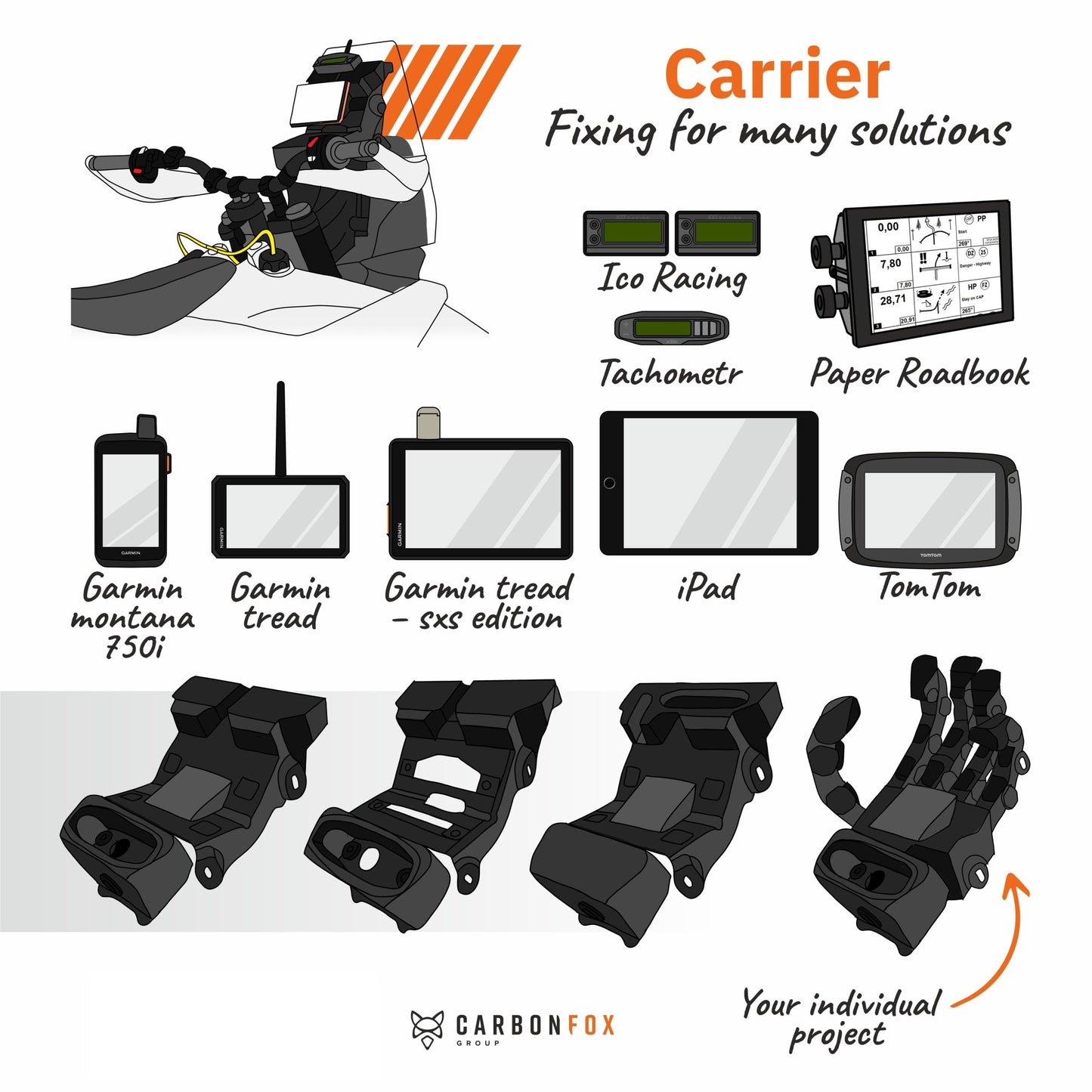 Carbon Fox KTM 690 Enduro R Rally carbon kit