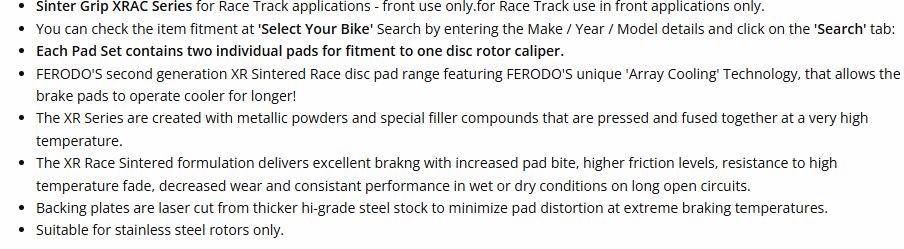 FERODO BRAKE DISC PAD SET