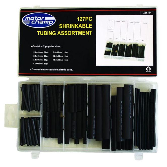 CPR SHRINKABLE TUBING KIT 127 PIECE BLACK